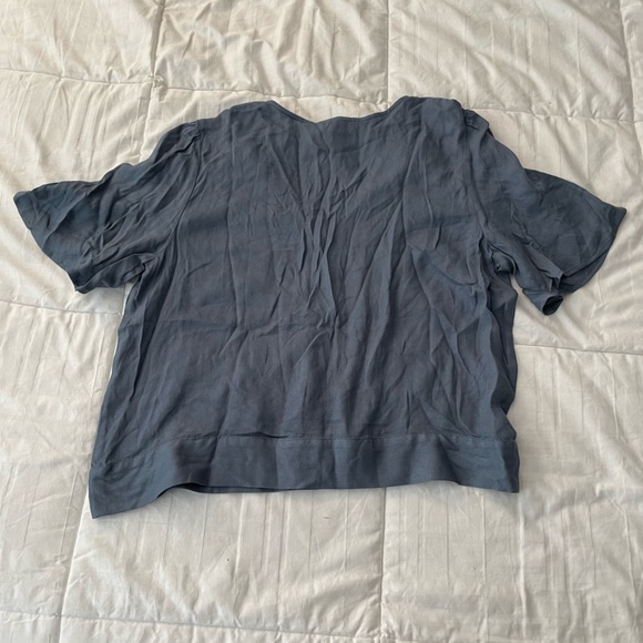 NWT Loft Blue Grey Slate Button Blouse - Picture 4 of 7